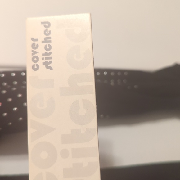 Cover Stitched - Black Blouse Top with shiny studs on arms. size Large NWT - Picture 3 of 9